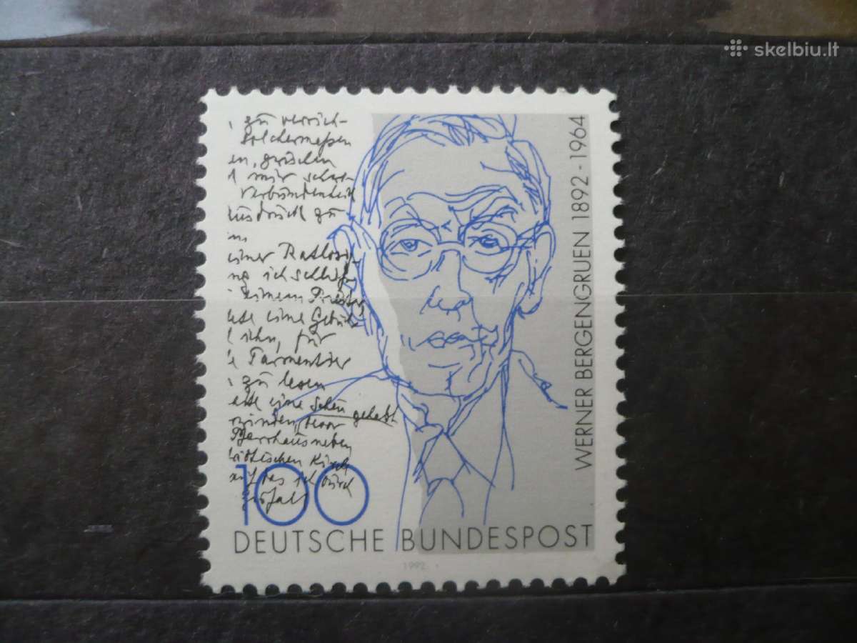 1992 m. 100-osios rašytojo Wernerio Bergengrueno