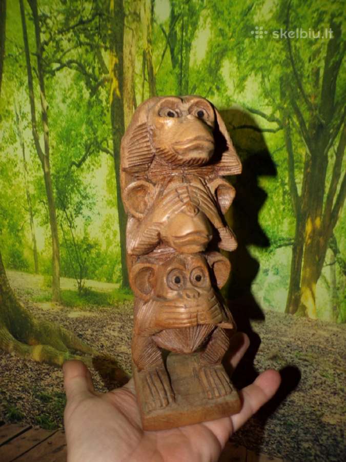 Mediniu bezdzioniu skulptura - nuotraukos Nr. 2