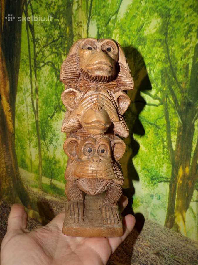 Mediniu bezdzioniu skulptura - nuotraukos Nr. 5