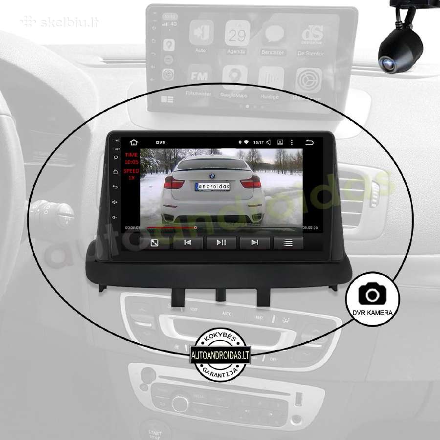 Renault Megane3 Fluence 2009-14 Android multimedia - nuotraukos Nr. 8