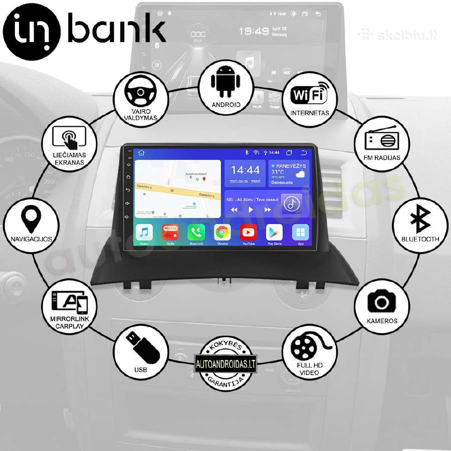 Renault Megane 2 2002-09 Android multimedia GPS - nuotraukos Nr. 2