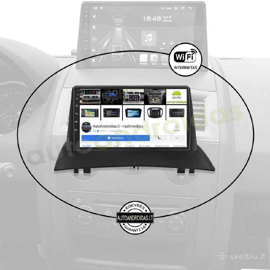 Renault Megane 2 2002-09 Android multimedia GPS - nuotraukos Nr. 3
