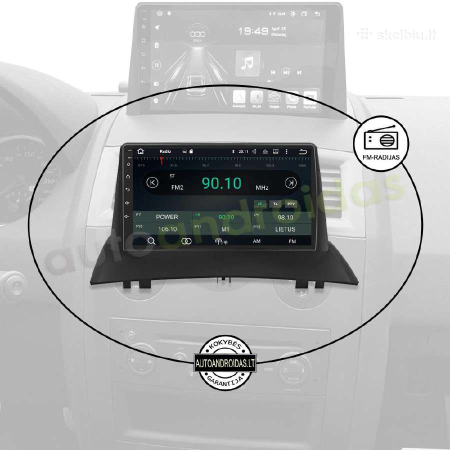 Renault Megane 2 2002-09 Android multimedia GPS - nuotraukos Nr. 4