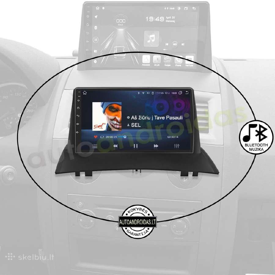Renault Megane 2 2002-09 Android multimedia GPS - nuotraukos Nr. 6