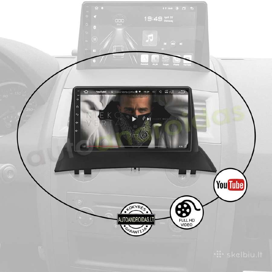 Renault Megane 2 2002-09 Android multimedia GPS - nuotraukos Nr. 9