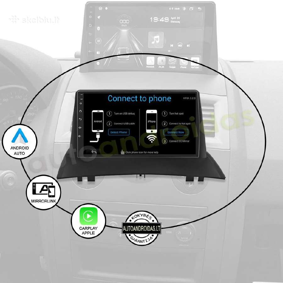 Renault Megane 2 2002-09 Android multimedia GPS - nuotraukos Nr. 10