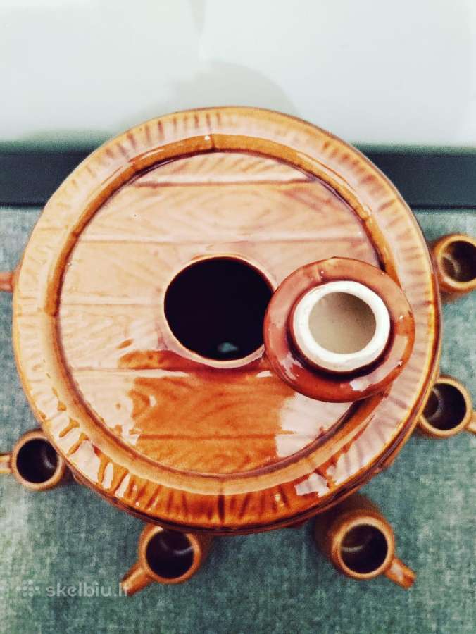 Gėrimų bačkutes su kranu -molinis servizas. - nuotraukos Nr. 6