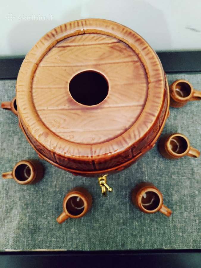 Gėrimų bačkutes su kranu -molinis servizas. - nuotraukos Nr. 7