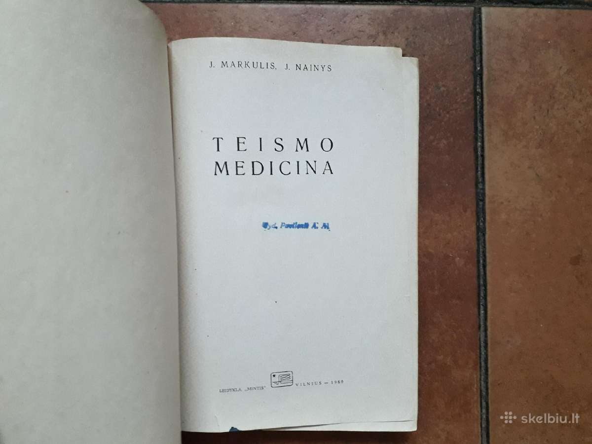 J. Markulis, J. Nainys "Teismo medicina" 1969 m. - nuotraukos Nr. 2