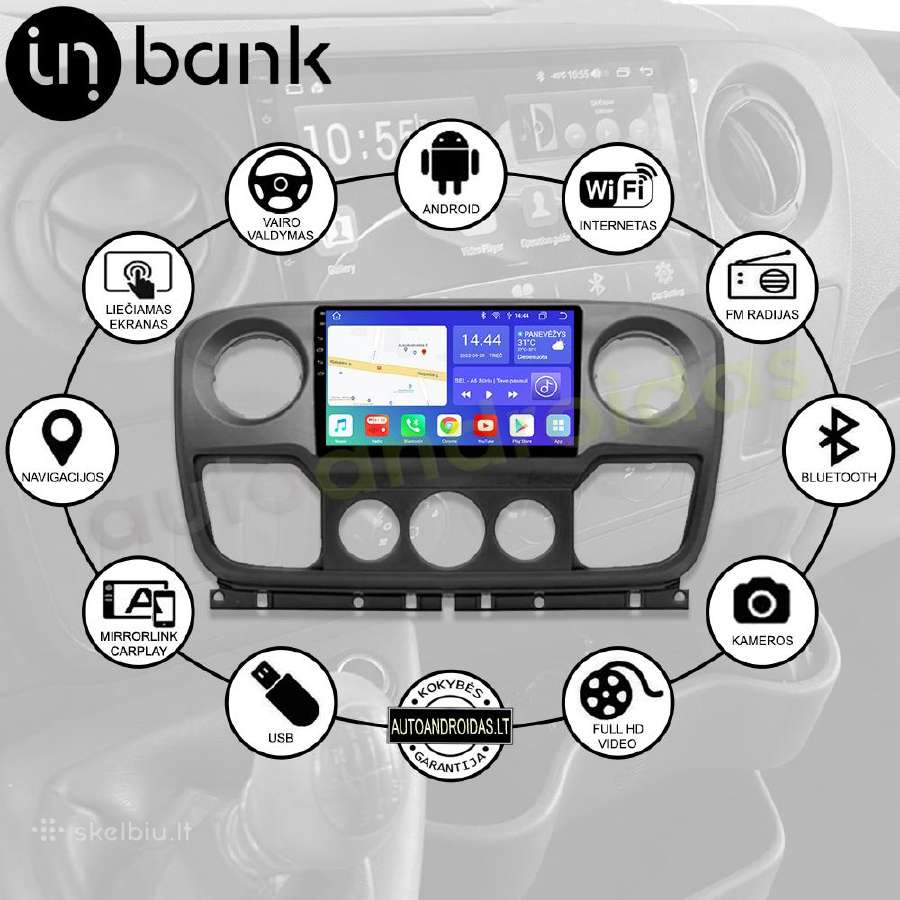 Nv400 Movano Master 2010-21 Android multimedia GPS - nuotraukos Nr. 2