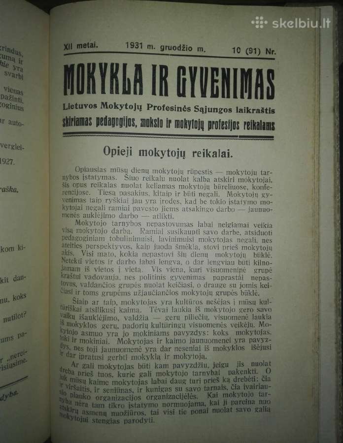 Mokykla Ir Gyvenimas antikvarinis-kolekcinis laikr - nuotraukos Nr. 6