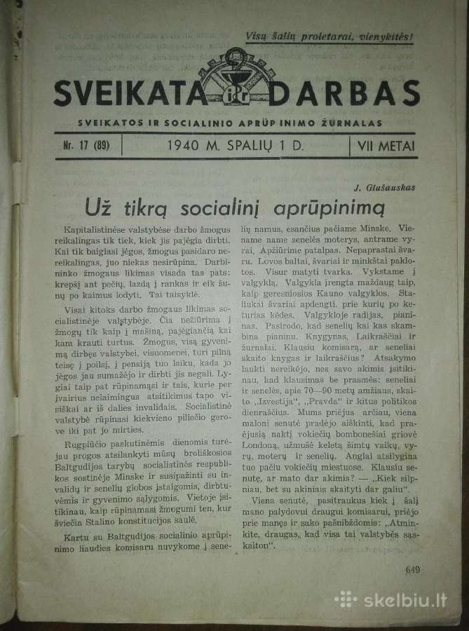 1266. Sveikata Ir Darbas antikvarinis-kolekcinis - nuotraukos Nr. 5