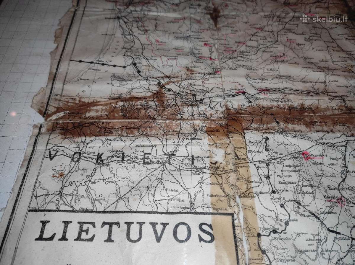 Lietuvos tarpukario žemėlapis - nuotraukos Nr. 3