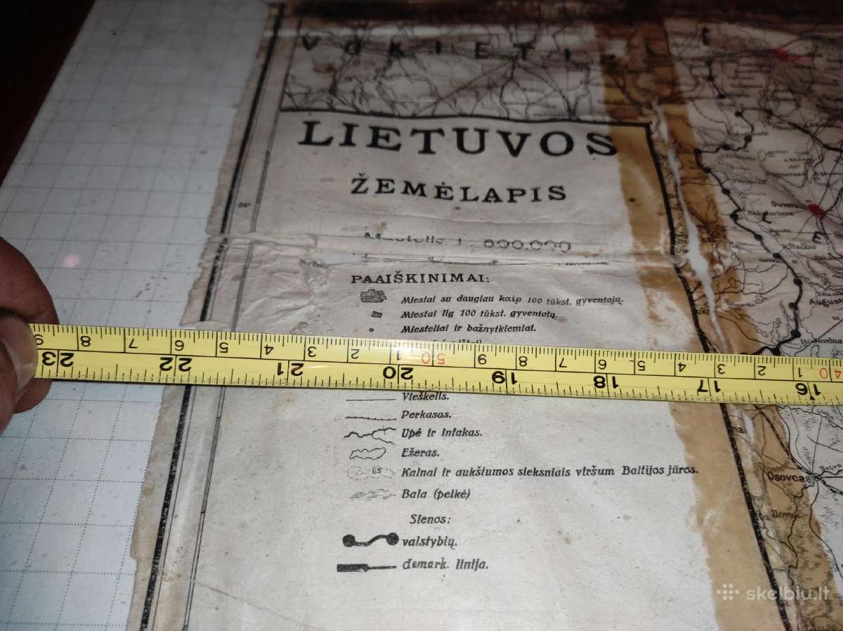 Lietuvos tarpukario žemėlapis - nuotraukos Nr. 7