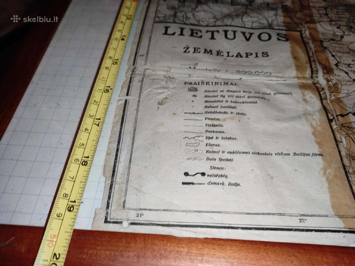 Lietuvos tarpukario žemėlapis - nuotraukos Nr. 8