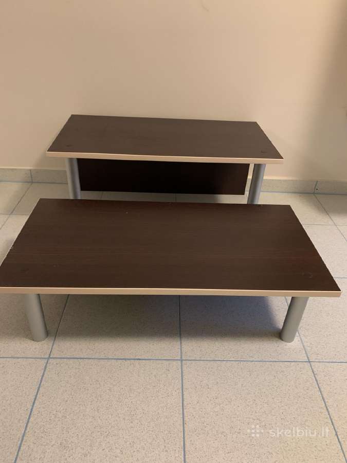 Pastatoma lentyna stovas stelažas tamsiai ruda - nuotraukos Nr. 2