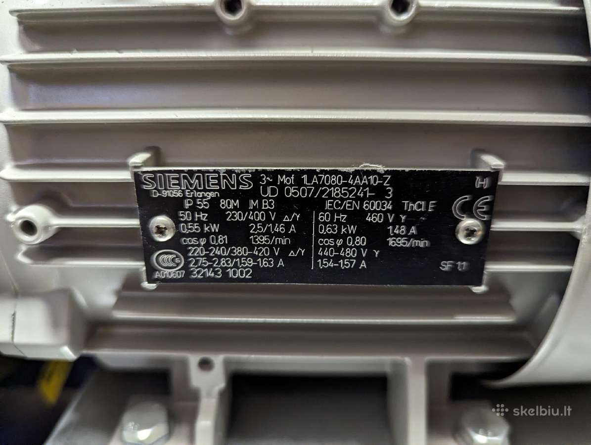 Trifazis variklis Siemens 0,55 kw - nuotraukos Nr. 2