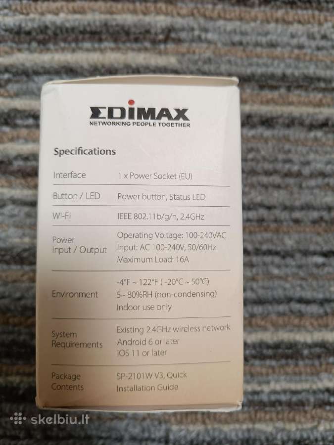 Edimax Sp-2101w v3 ismanioji rozete - nuotraukos Nr. 2