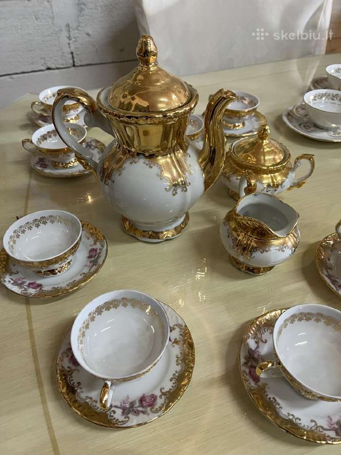 Kinietisko porceleno kavos servyzas - nuotraukos Nr. 2
