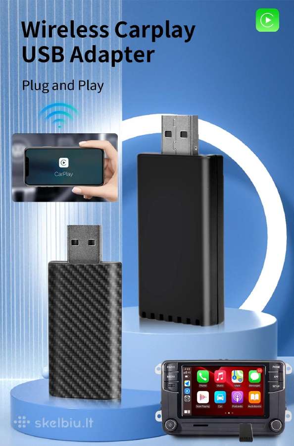Carplay Android auto adapteris wired to wireless - nuotraukos Nr. 11
