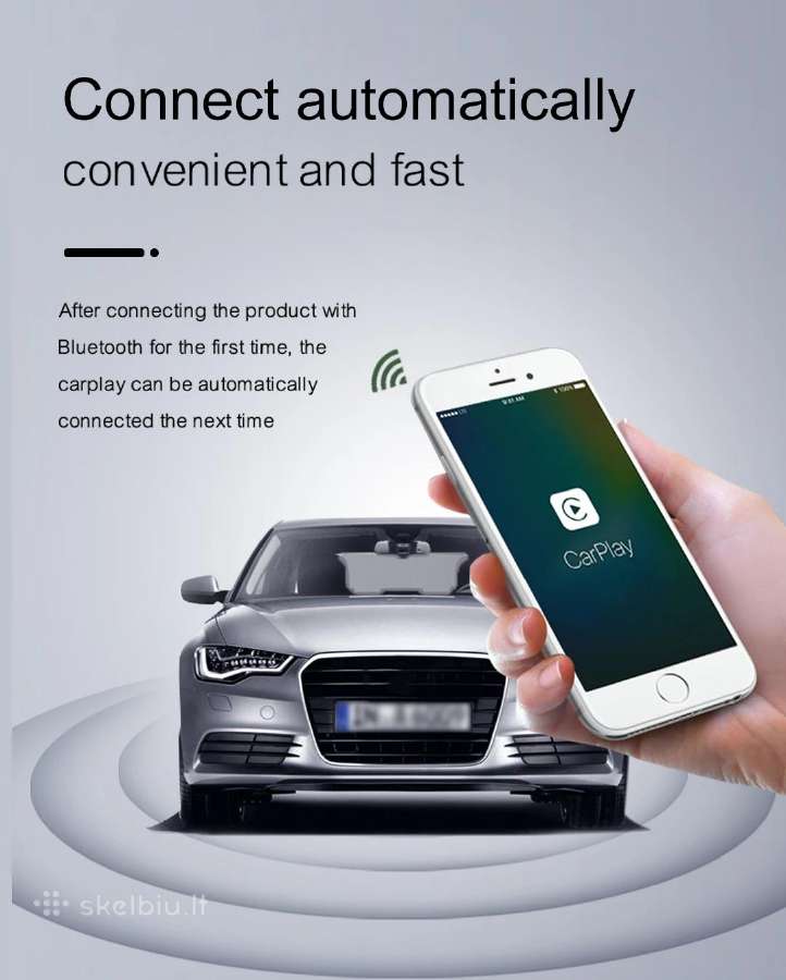 Carplay Android auto adapteris wired to wireless - nuotraukos Nr. 4