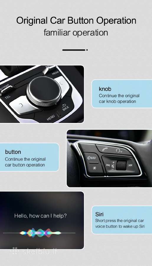 Carplay Android auto adapteris wired to wireless - nuotraukos Nr. 5
