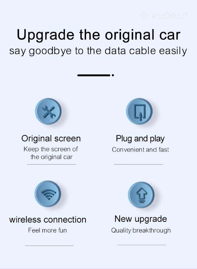 Carplay Android auto adapteris wired to wireless - nuotraukos Nr. 7
