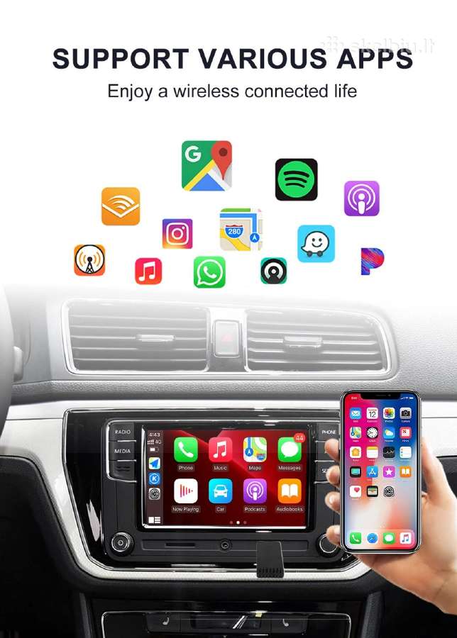 Carplay Android auto adapteris wired to wireless - nuotraukos Nr. 9