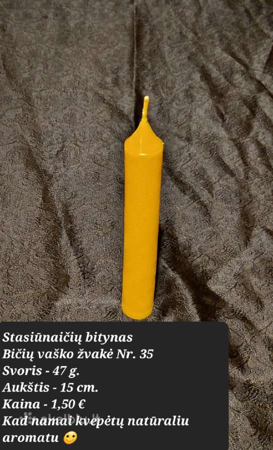 Rankų darbo bičių vaško žvakės - nuotraukos Nr. 31