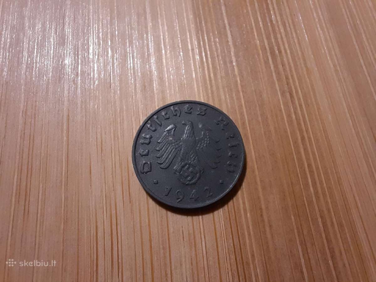 1 reichspfennig 1942 E Vokietija - nuotraukos Nr. 2