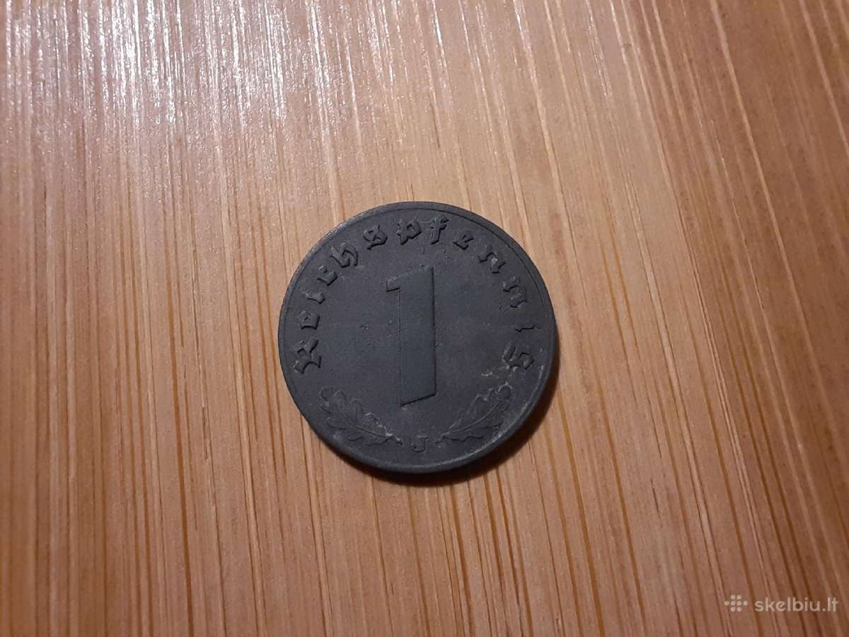 1 reichspfennig 1942 J Vokietija