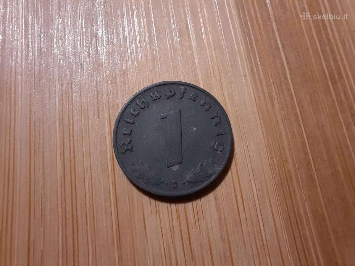 1 reichspfennig 1944 D Vokietija