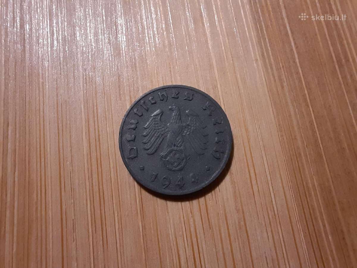 1 reichspfennig 1944 D Vokietija - nuotraukos Nr. 2