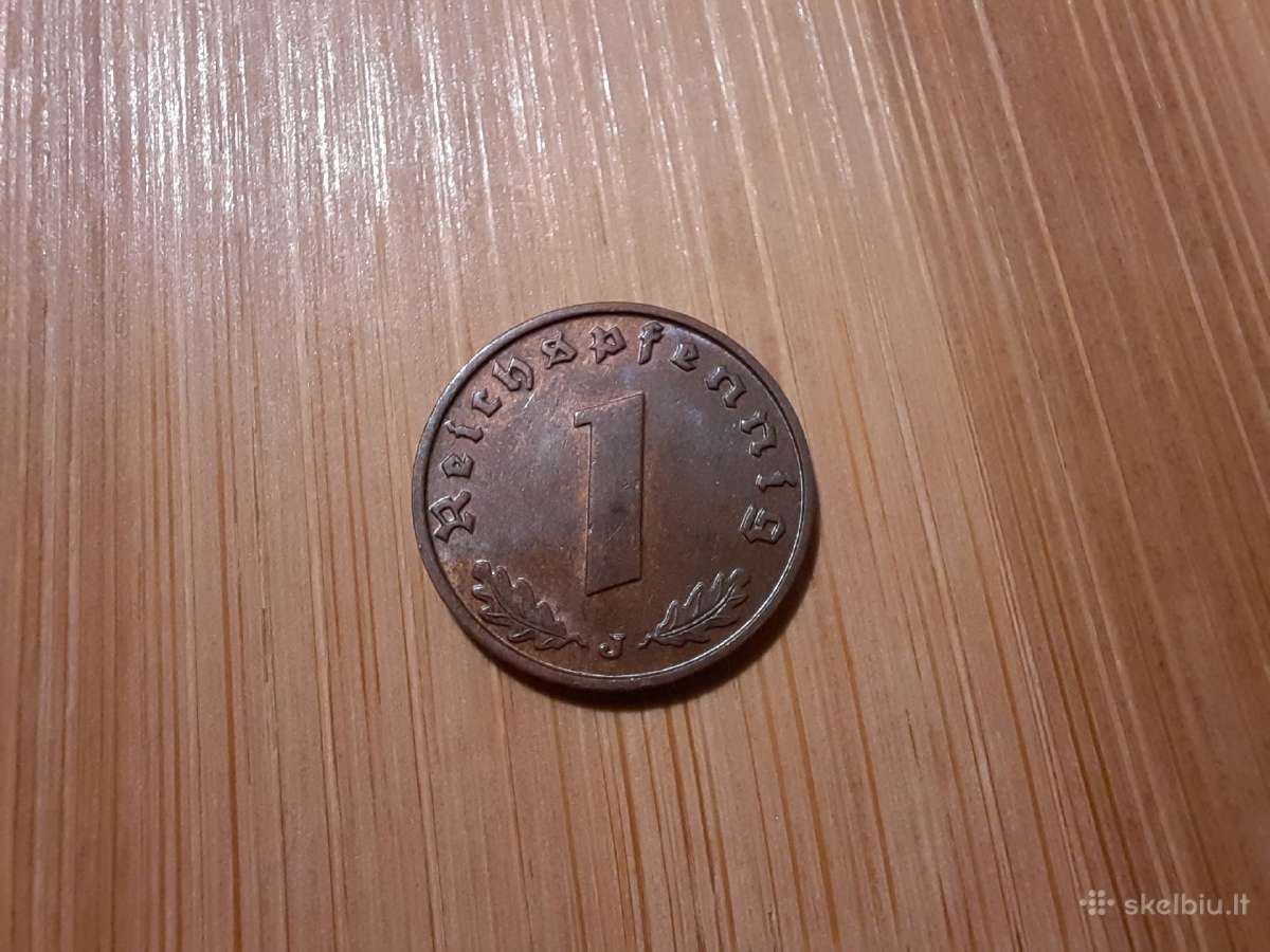 1 reichspfennig 1938 J Vokietija