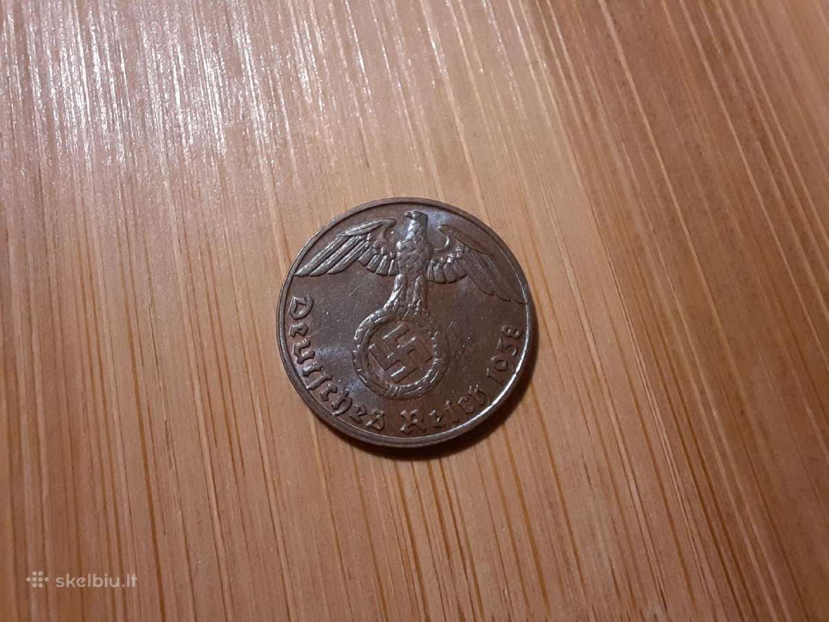1 reichspfennig 1938 J Vokietija - nuotraukos Nr. 2