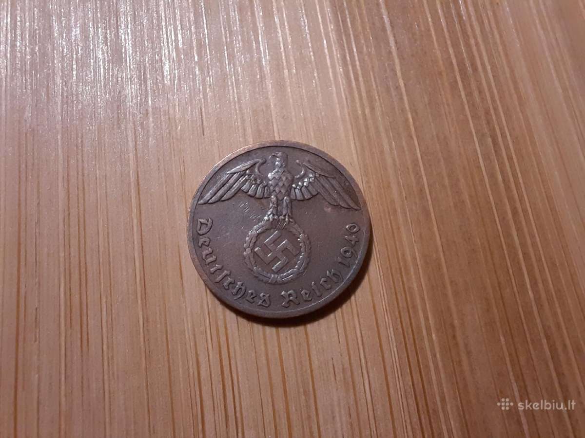 1 reichspfennig 1940 F Vokietija - nuotraukos Nr. 2