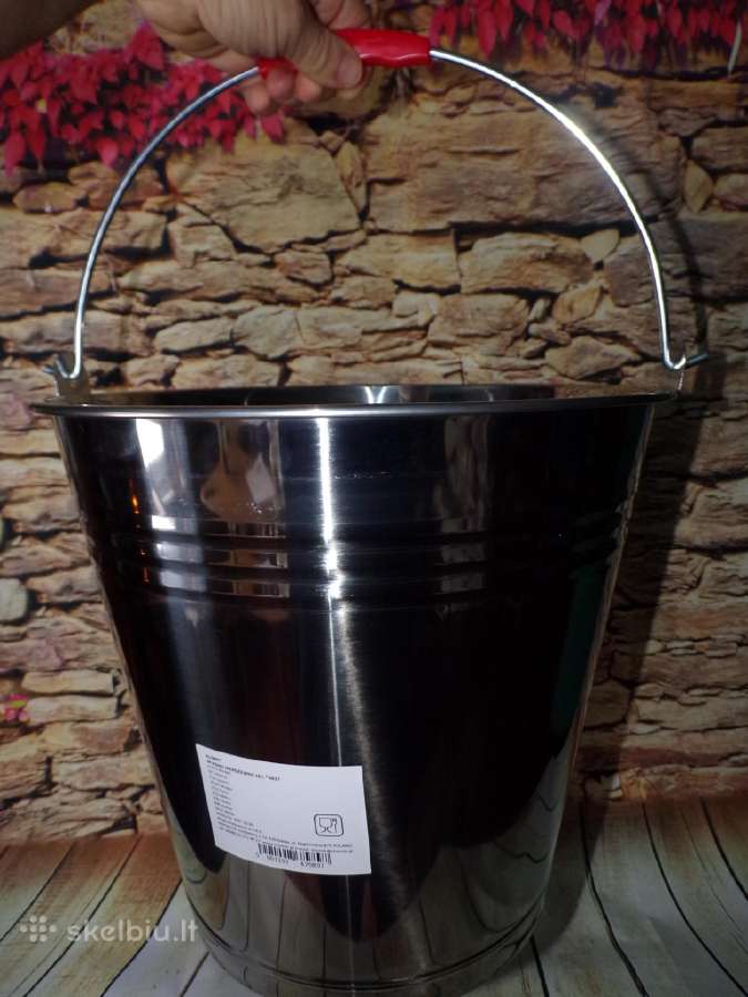 Maistinis nerudijancio plieno kibiras 16 l - nuotraukos Nr. 5