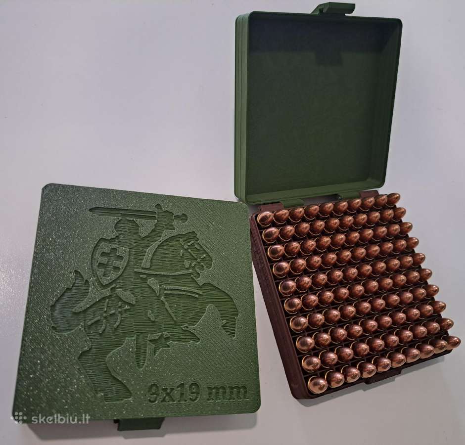 Dėžutės šoviniams 100 vnt. 9x19 mm (luger / para) - nuotraukos Nr. 3