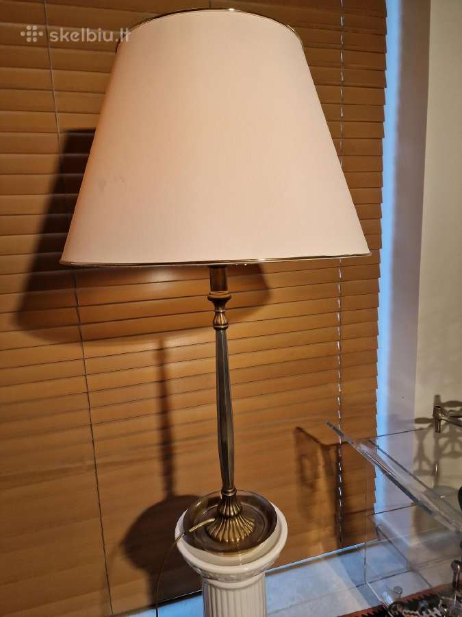 Vintažinė mid century žalvarinė stalinė lempa - nuotraukos Nr. 9
