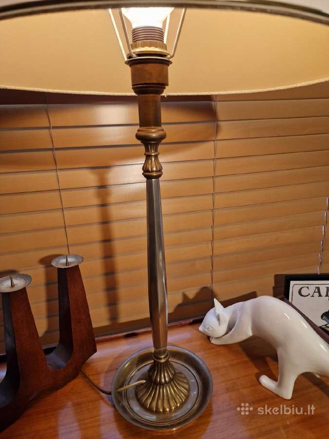 Vintažinė mid century žalvarinė stalinė lempa - nuotraukos Nr. 14