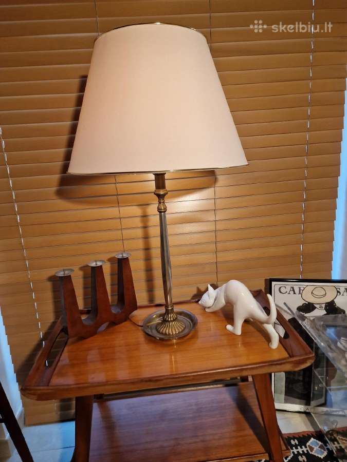 Vintažinė mid century žalvarinė stalinė lempa - nuotraukos Nr. 15