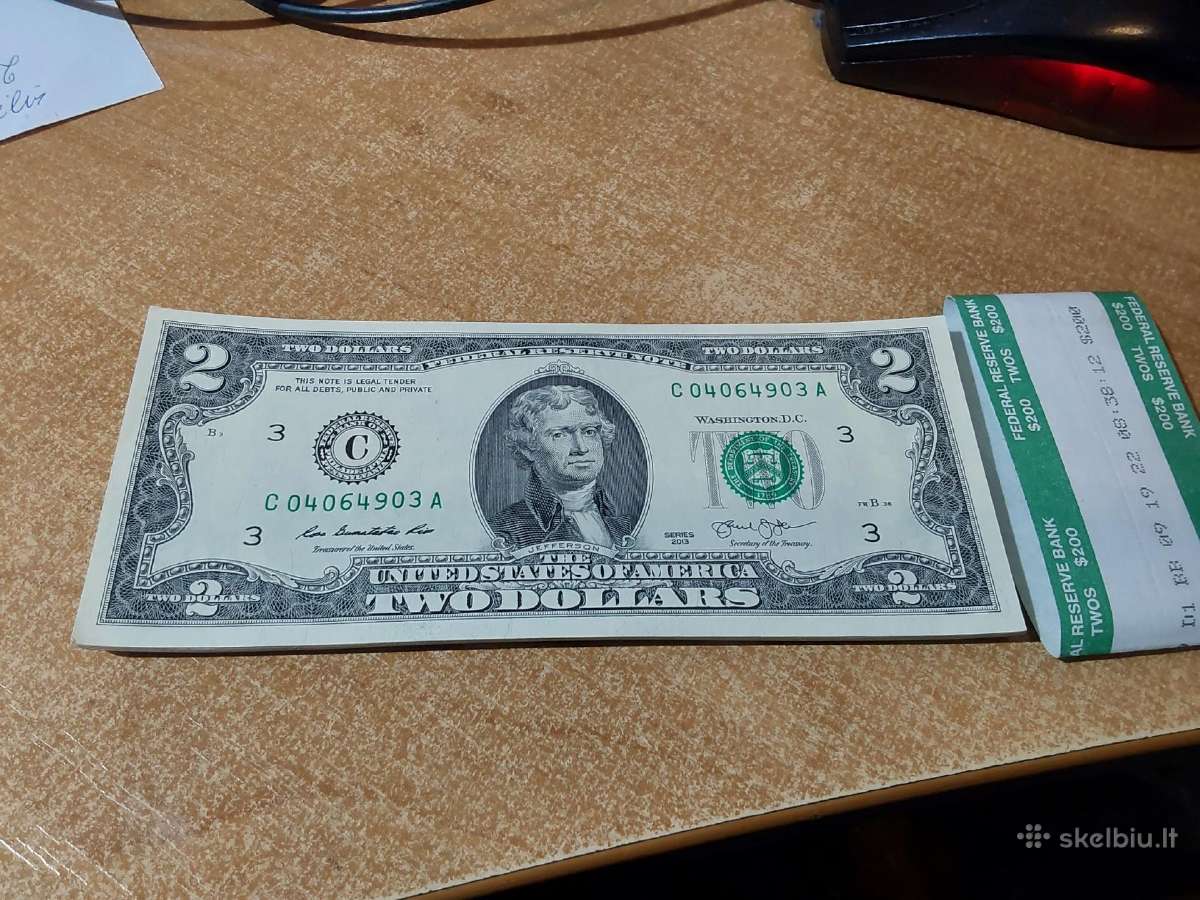 Parduodu 1 ir 2 dolerius,numeryje zvaigzdute - nuotraukos Nr. 5