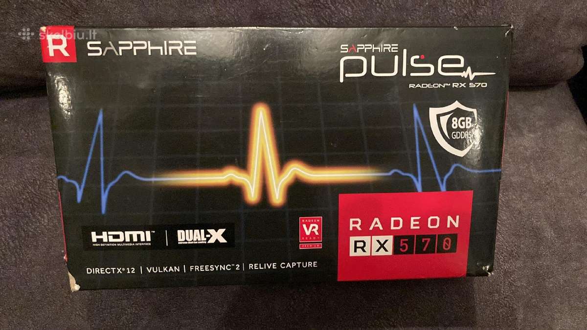 Radeon Saphire Pulse Rx 570 8gb Dual-x - Skelbiu.lt