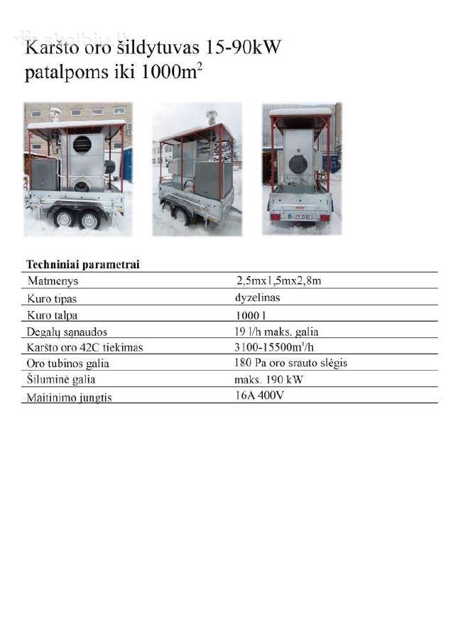 Pramoniniai oro šildytuvai 30-200kw - nuotraukos Nr. 2