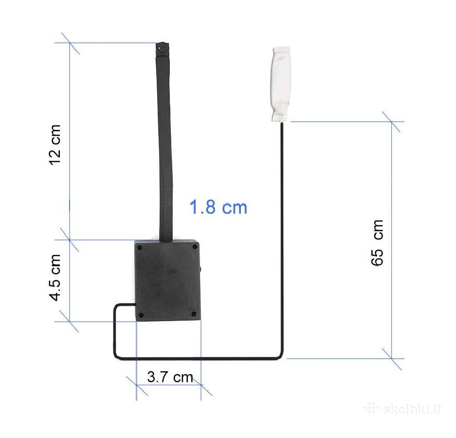 Slapta kamera rūbams su WiFi tekstams filmuoti - nuotraukos Nr. 4