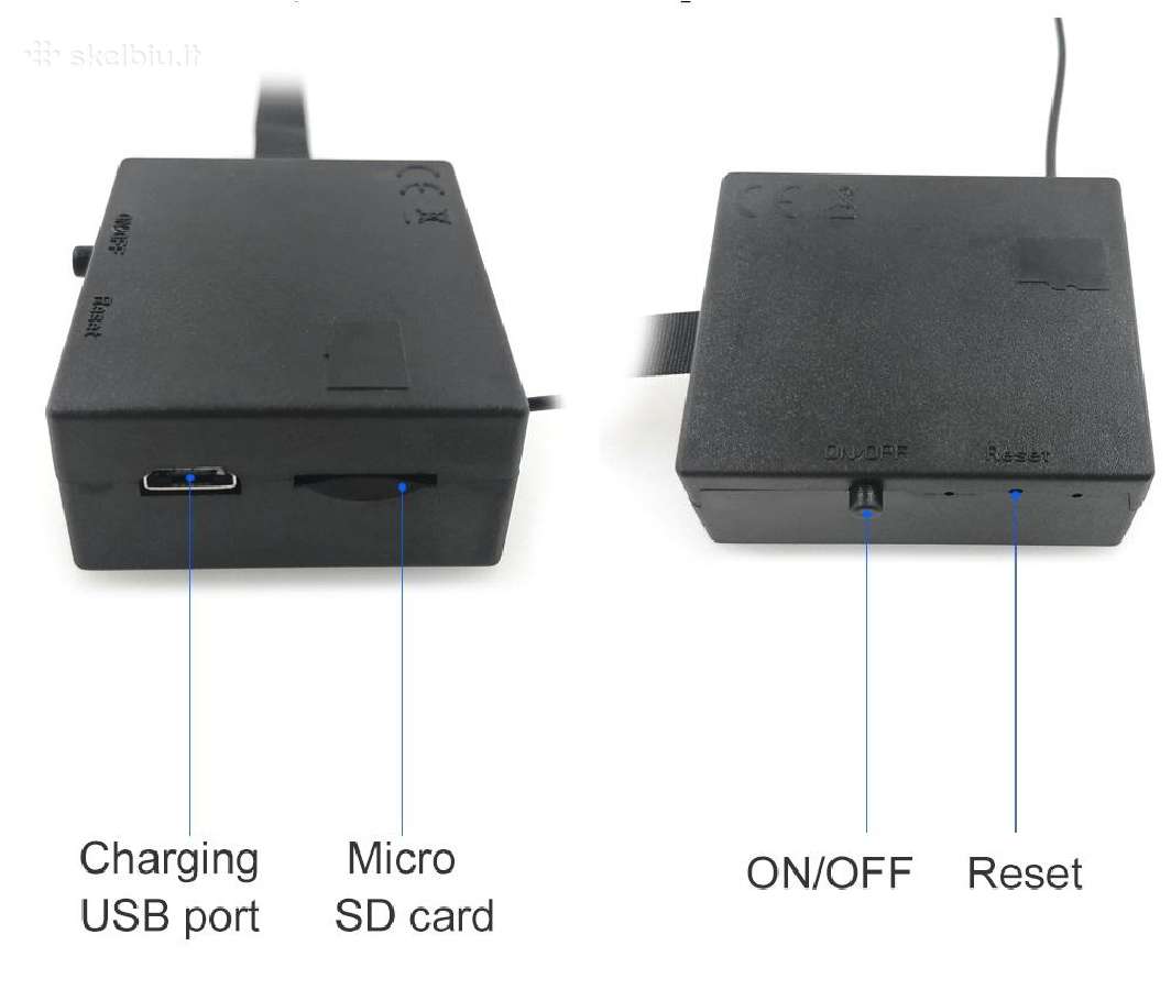 Slapta kamera rūbams su WiFi tekstams filmuoti - nuotraukos Nr. 2