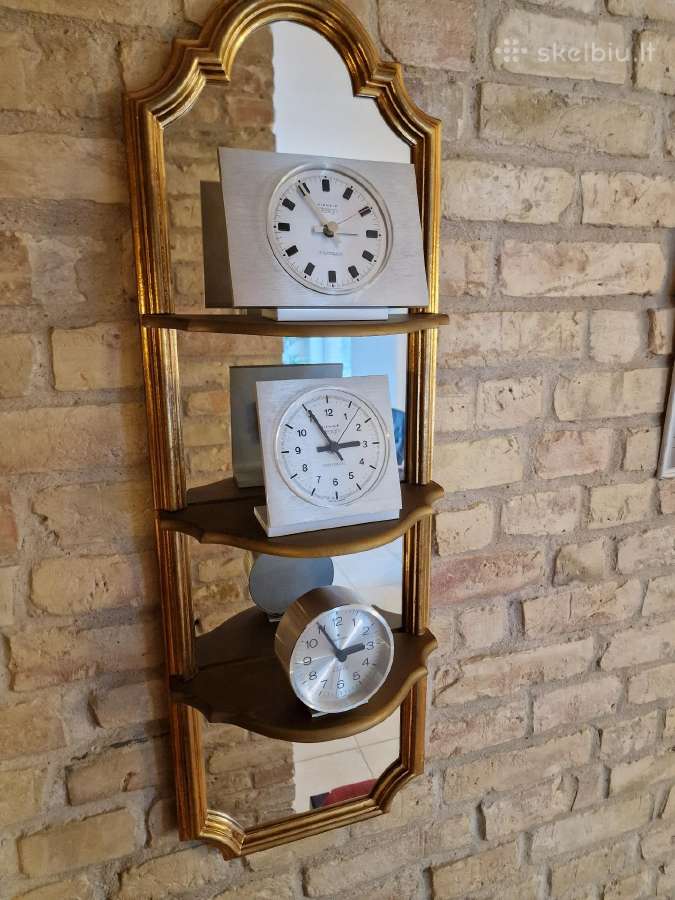 Vintažinė mid century lentynėlė/veidrodis - nuotraukos Nr. 14