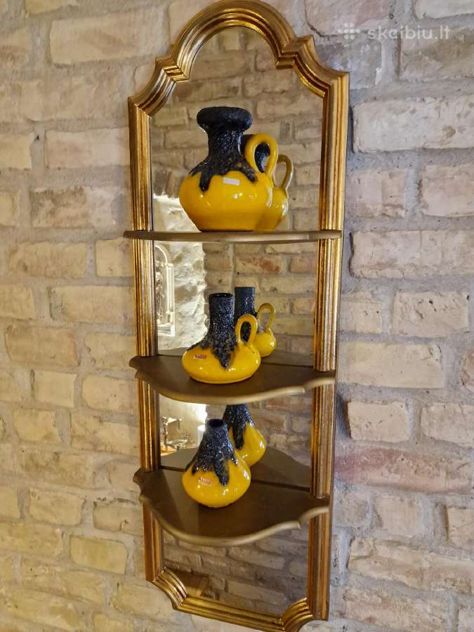Vintažinė mid century lentynėlė/veidrodis - nuotraukos Nr. 16