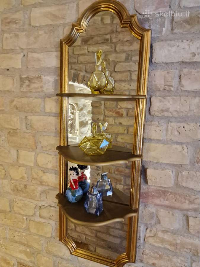 Vintažinė mid century lentynėlė/veidrodis - nuotraukos Nr. 19