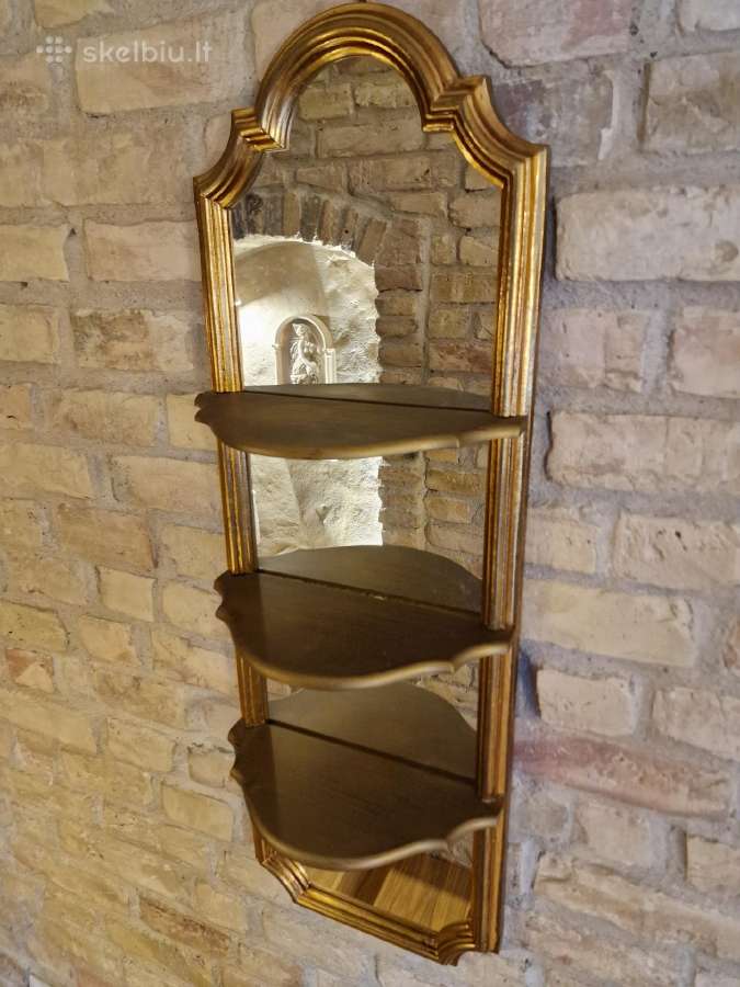 Vintažinė mid century lentynėlė/veidrodis - nuotraukos Nr. 29